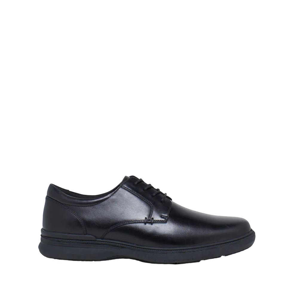 Mens Hush Puppies Legend Black Leather Dress Formal Lace Up Shoes