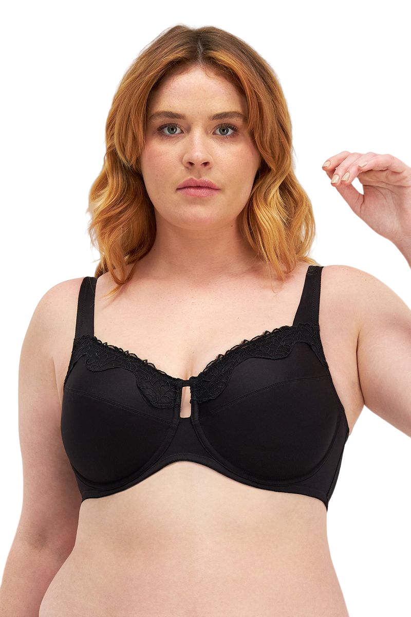 3 x Berlei Bra Womens Luminous Embroidered Minimiser Black