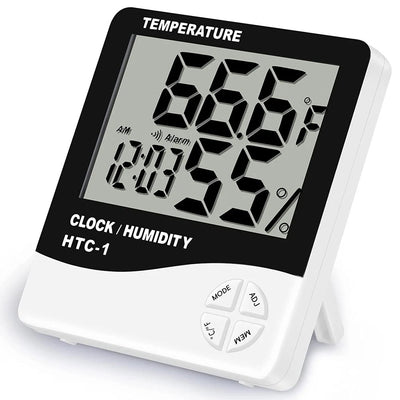 Miosh Indoor Temperature and Humidity Thermometer White