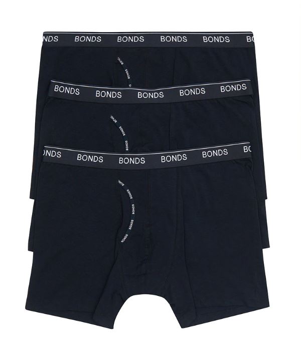 15 X Bonds Mens Guyfront Mid Trunks Underwear - Black