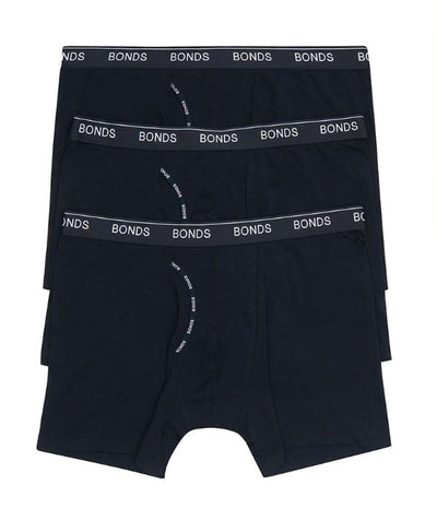 9 x Bonds Mens Guyfront Mid Trunks Underwear - Black