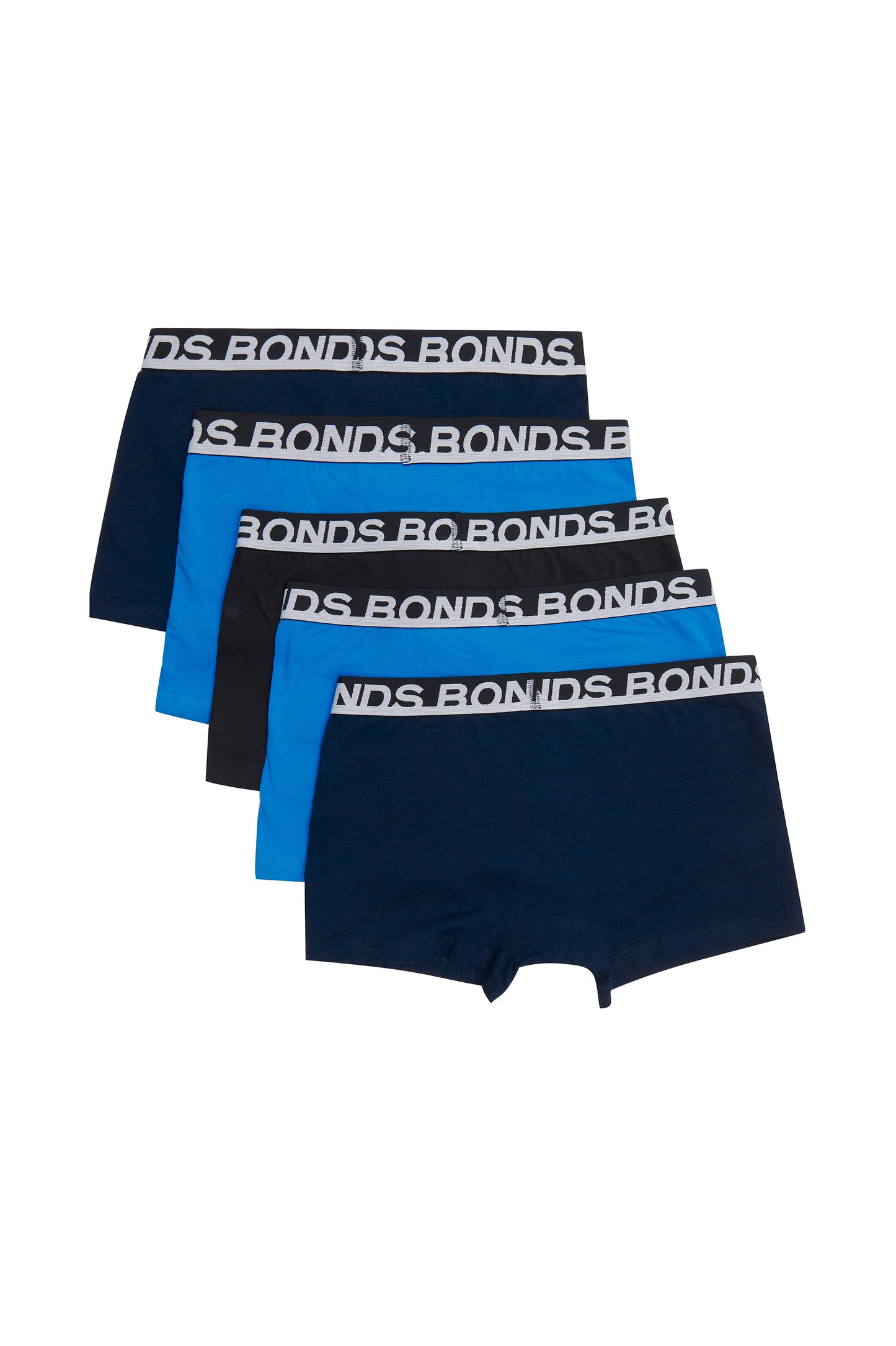 15 X Bonds Mens Everyday Trunks Underwear Black / Navy / Blue