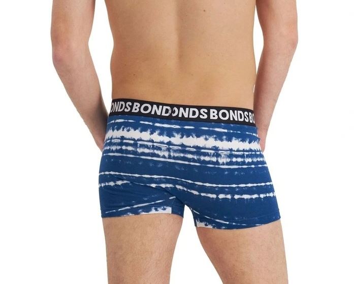 6 x Mens Bonds Everyday Trunks Underwear Blue / Black