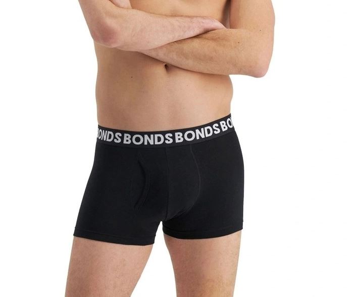 9 x Mens Bonds Everyday Trunks Underwear Blue / Black