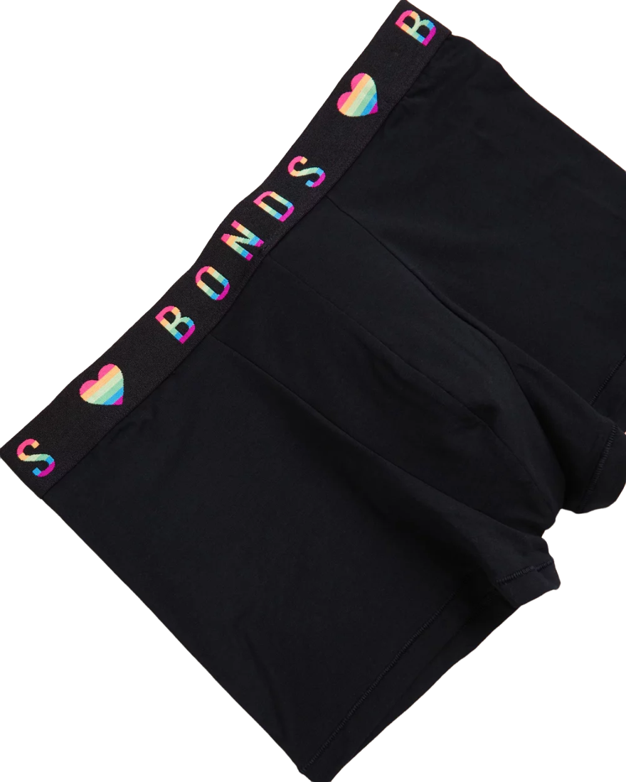 3 x Bonds Mens Guyfront Pride Trunks Underwear Undies Black