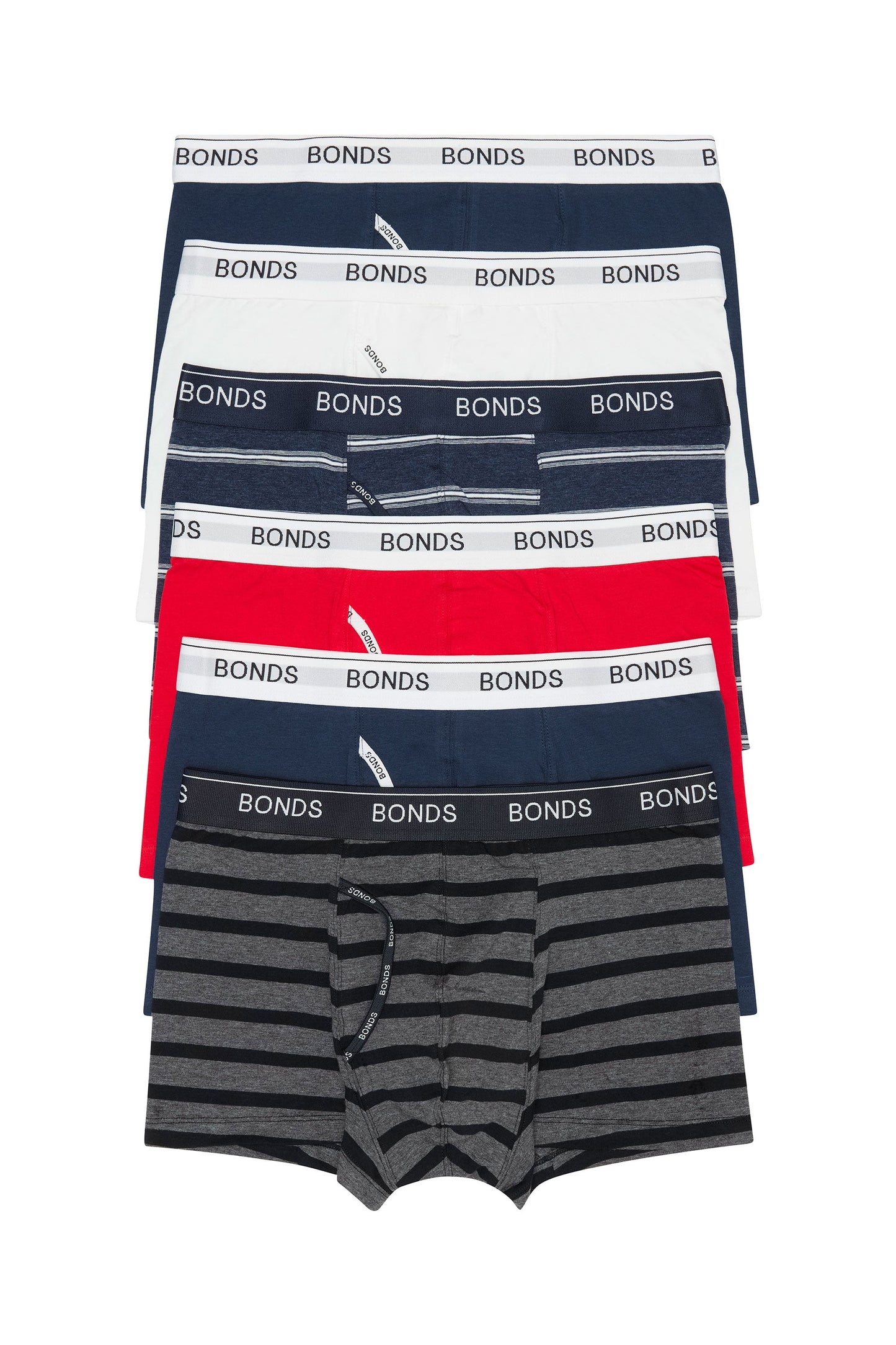 24 X Bonds Mens Guyfront Trunks Underwear Navy Red White Grey