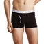 24 X Bonds Mens Guyfront Trunks Underwear Black / Grey Stripe