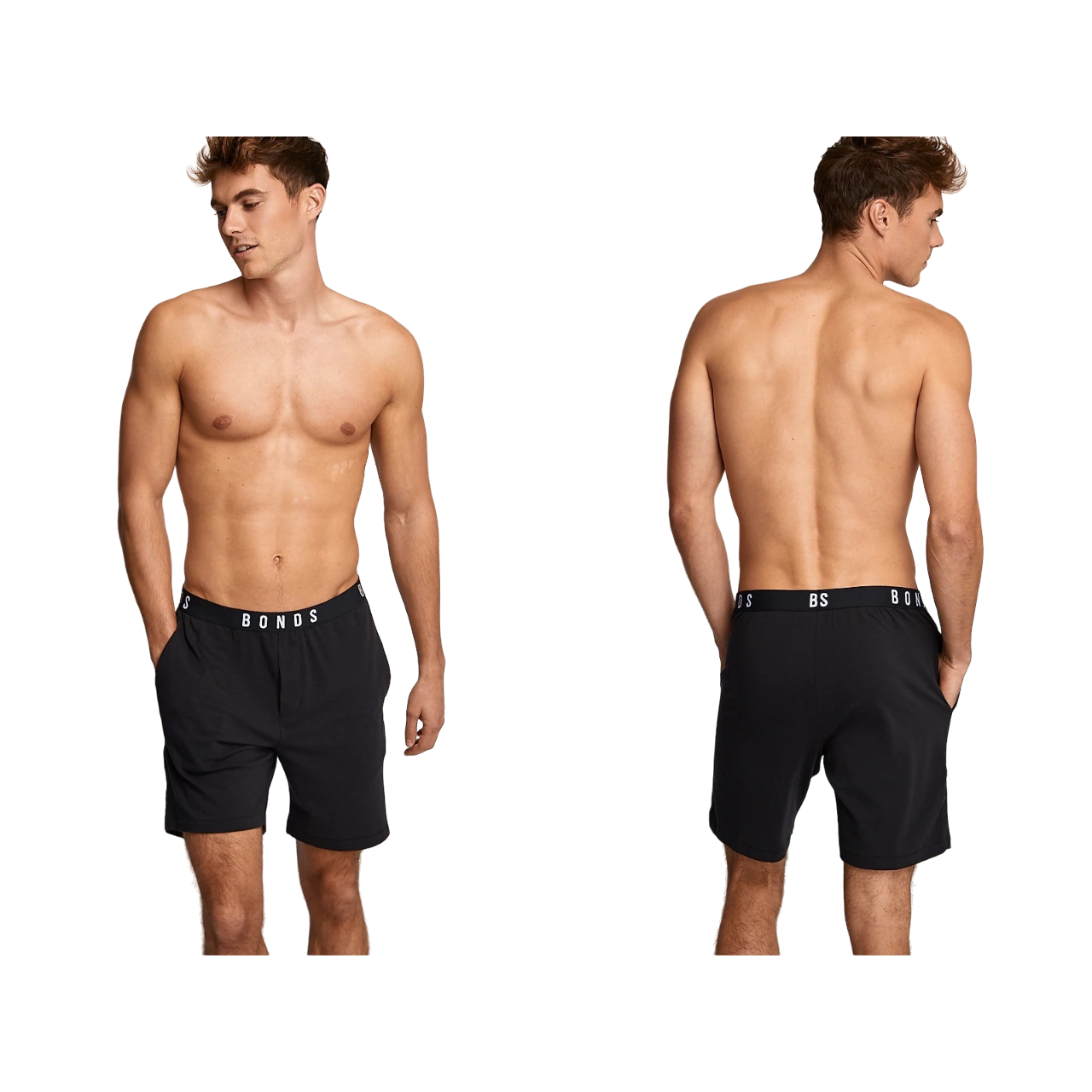 Bonds Mens Comfy Livin Jersey Everyday Short Cotton Black Shorts