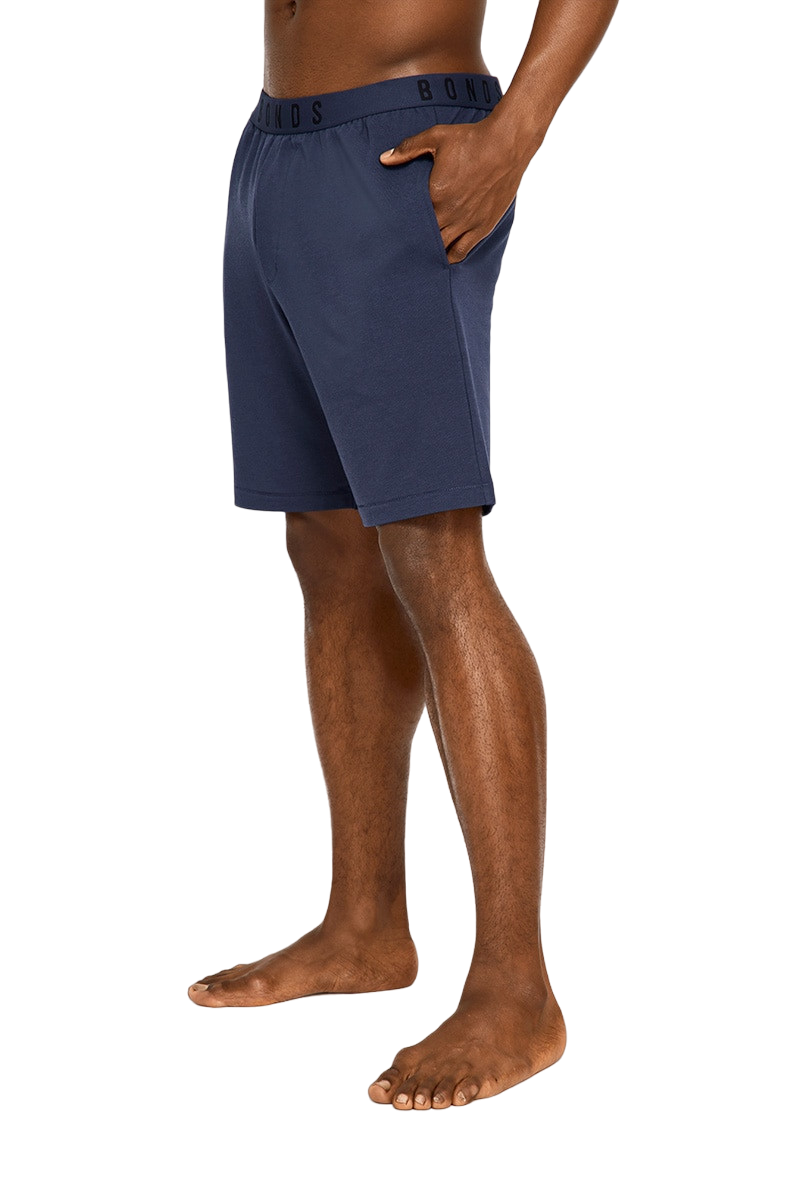 Bonds Mens Comfy Livin Jersey Everyday Cotton Navy Shorts