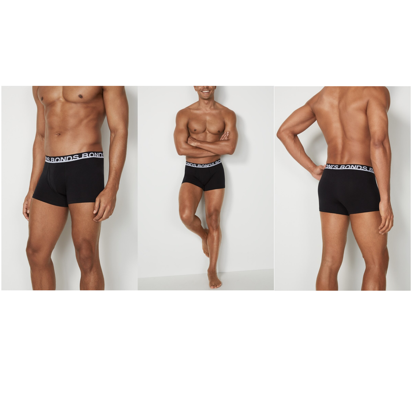 6 x Bonds Mens Everyday Trunks Underwear Black