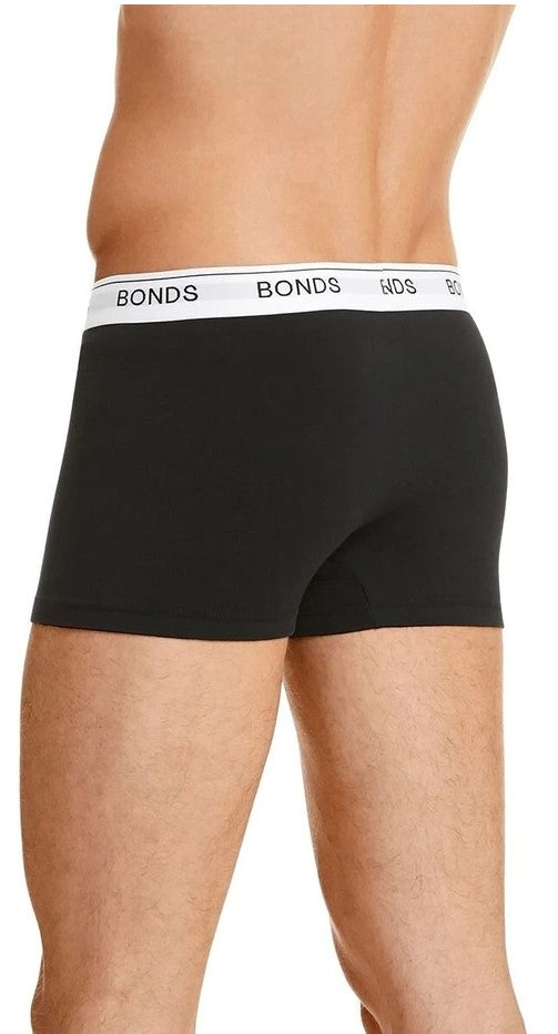 9 x Bonds Guyfront Trunks Mens Underwear Undies Black/White