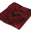 Mens Red & Black Paisley Pocket Square