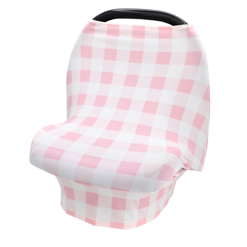 Breastfeeding Cover Cotton Nursing Maternity - Pink/White Checks