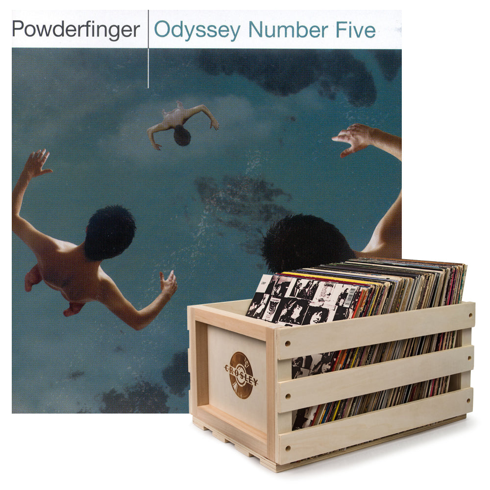 Crosley Record Storage Crate & Powderfinger Odyssey Number Five - Vinyl Album Bundle