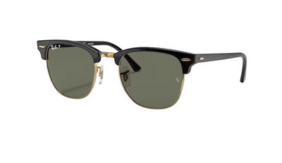 Mens Ray Ban Polarised Sunglasses Rb3016 Clubmaster Classic Black/Green - L