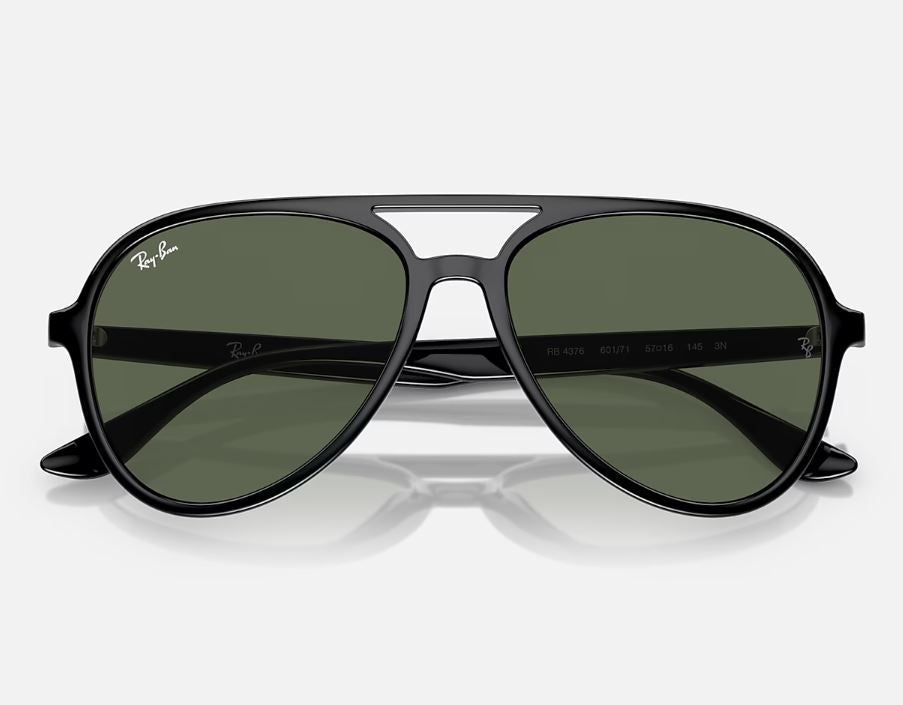 Unisex Ray Ban Sunglasses Rb4376 Polished Black/ Dark Green Sunnies