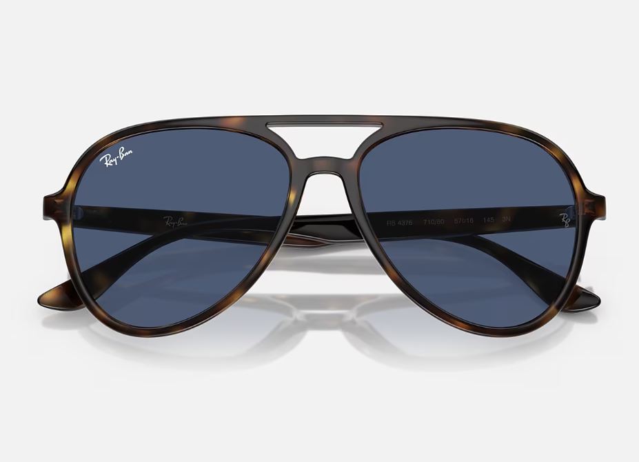 Unisex Ray Ban Sunglasses Rb4376 Havana/ Dark Blue Sunnies