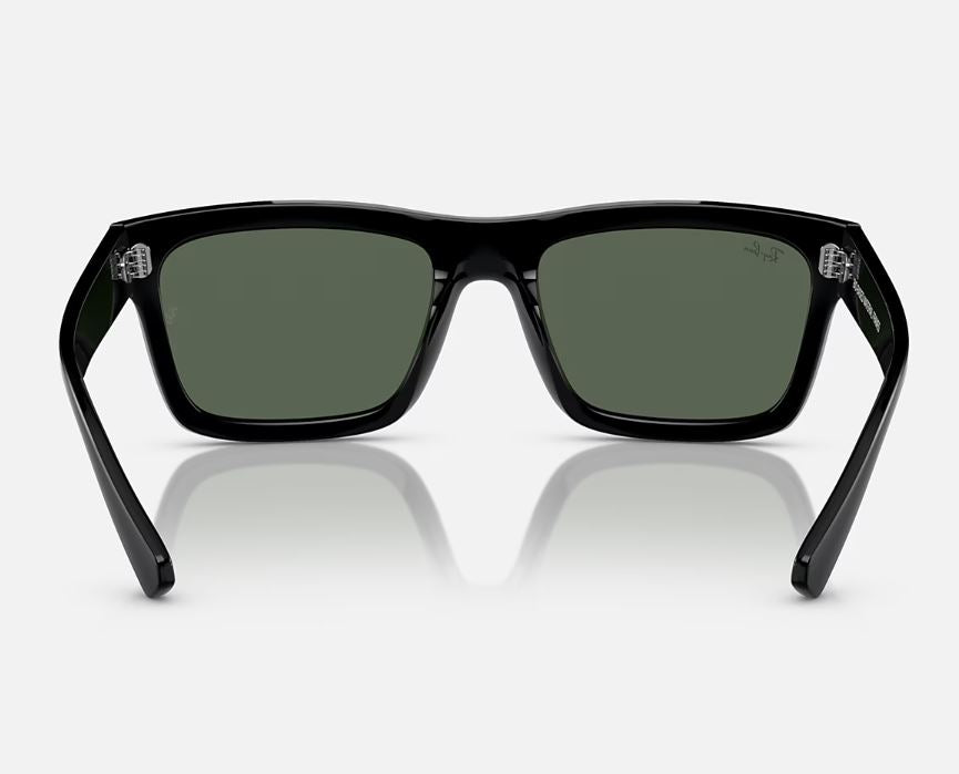 Unisex Ray Ban Sunglasses Rb4396 Warren Bio-Based Black/ Dark Green Sunnies - M