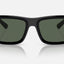 Unisex Ray Ban Sunglasses Rb4396 Warren Bio-Based Black/ Dark Green Sunnies - L