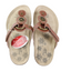 Womens Homyped Reece Tan Sandals Slip On Wide Shoes Flats