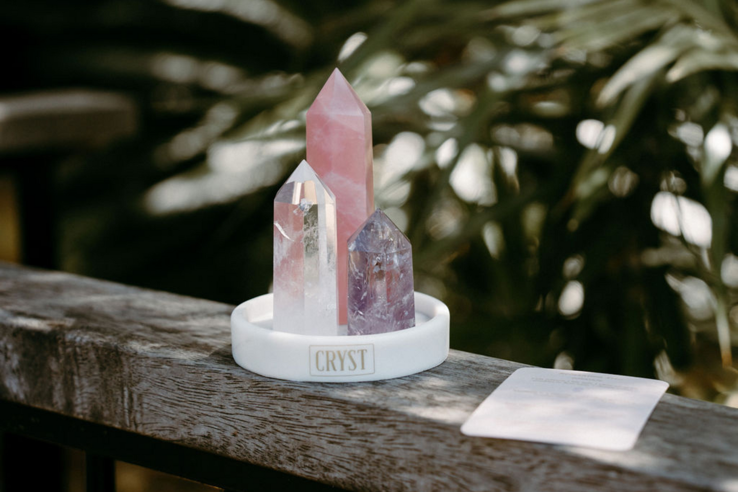 Relaxation Crystal Trio (Medium) - Rose Quartz, Amethyst + Clear Quartz