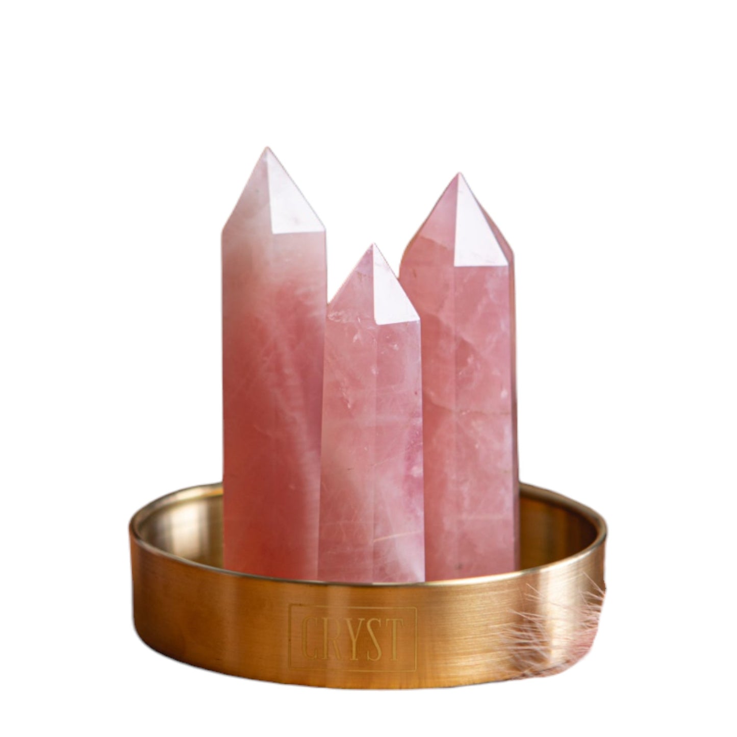 Rose Quartz Crystal Trio (Medium)