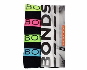 12 X Pairs Bonds Mens Hipster Briefs - Black Pk8