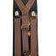 Adjustable Faux Leather Mens & Womens Thick Brown Suspenders