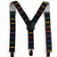 Boys Adjustable Coloured Moustaches Patterned Suspenders