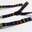 Boys Adjustable Coloured Moustaches Patterned Suspenders