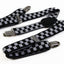 Boys Adjustable White & Black Checkered Patterned Suspenders