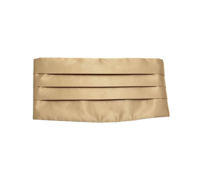 Simpowe Men's Solid Multi-Color Silk Cumberbund - Champagne