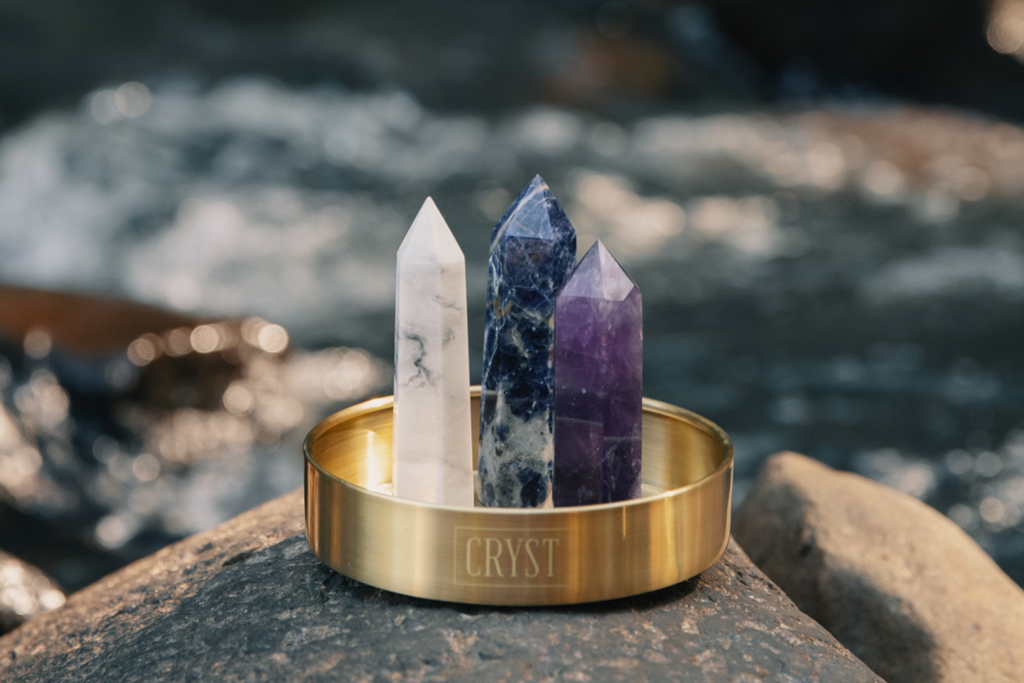 Sleep Crystal Trio - Howlite, Amethyst + Sodalite