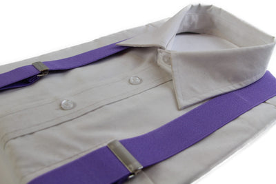 Wide Heavy Duty Adjustable 100cm Violet Adult Mens Suspenders