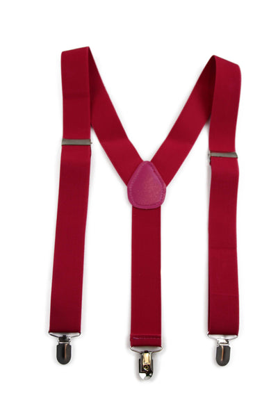 Wide Heavy Duty Adjustable 100cm Pink Adult Mens Suspenders