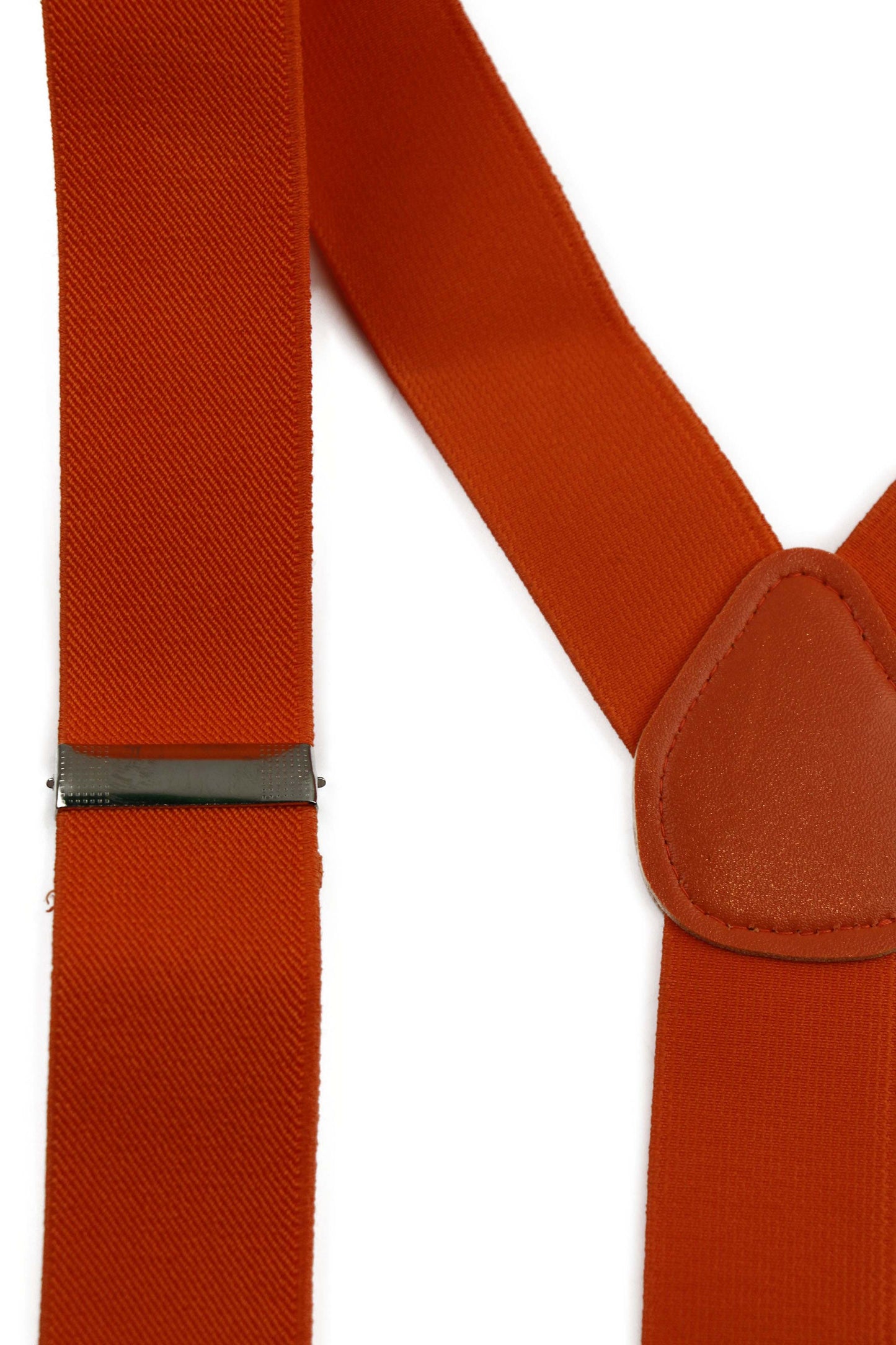 Wide Heavy Duty Adjustable 100cm Orange Adult Mens Suspenders