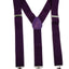 Wide Heavy Duty Adjustable 100cm Dark Purple Adult Mens Suspenders