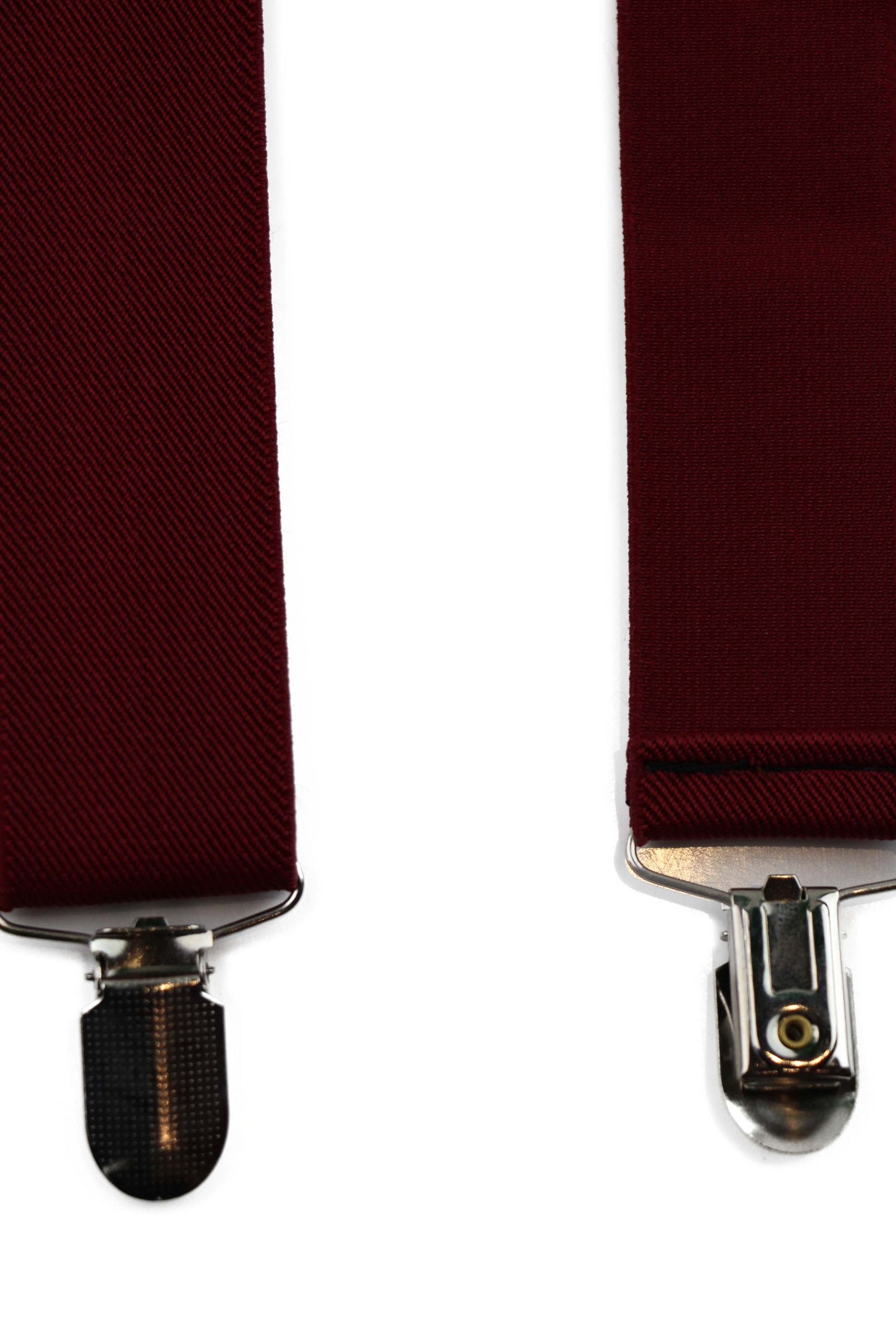 Wide Heavy Duty Adjustable 100cm Maroon Adult Mens Suspenders