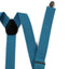 Wide Heavy Duty Adjustable 100cm Aqua Adult Mens Suspenders