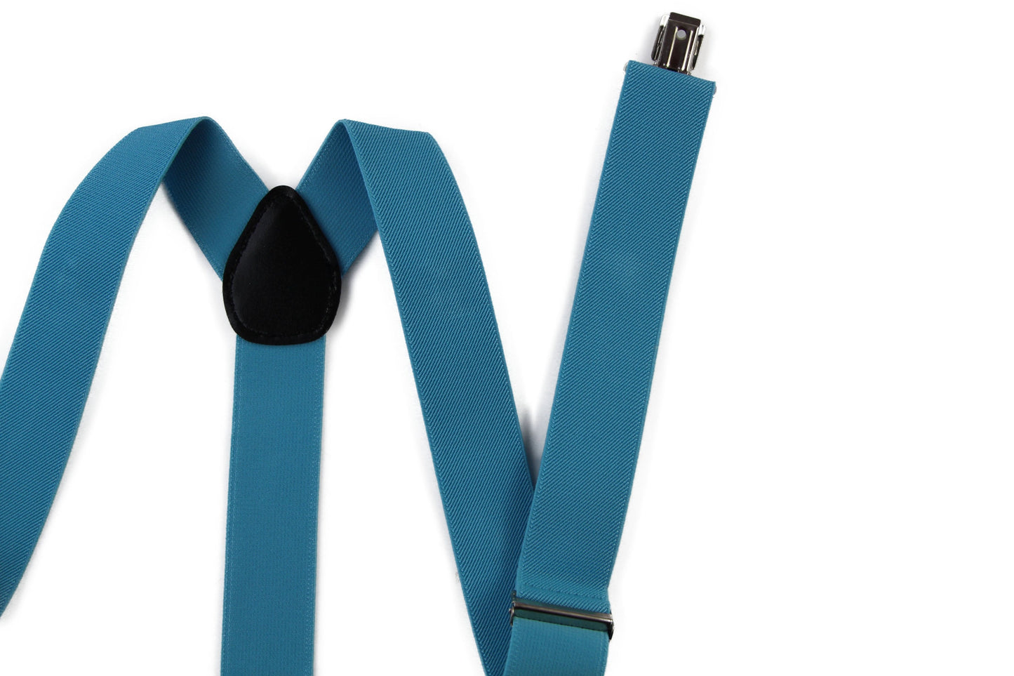 Wide Heavy Duty Adjustable 100cm Aqua Adult Mens Suspenders