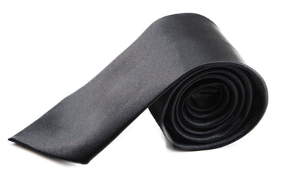 Mens Black 8cm Plain Neck Tie