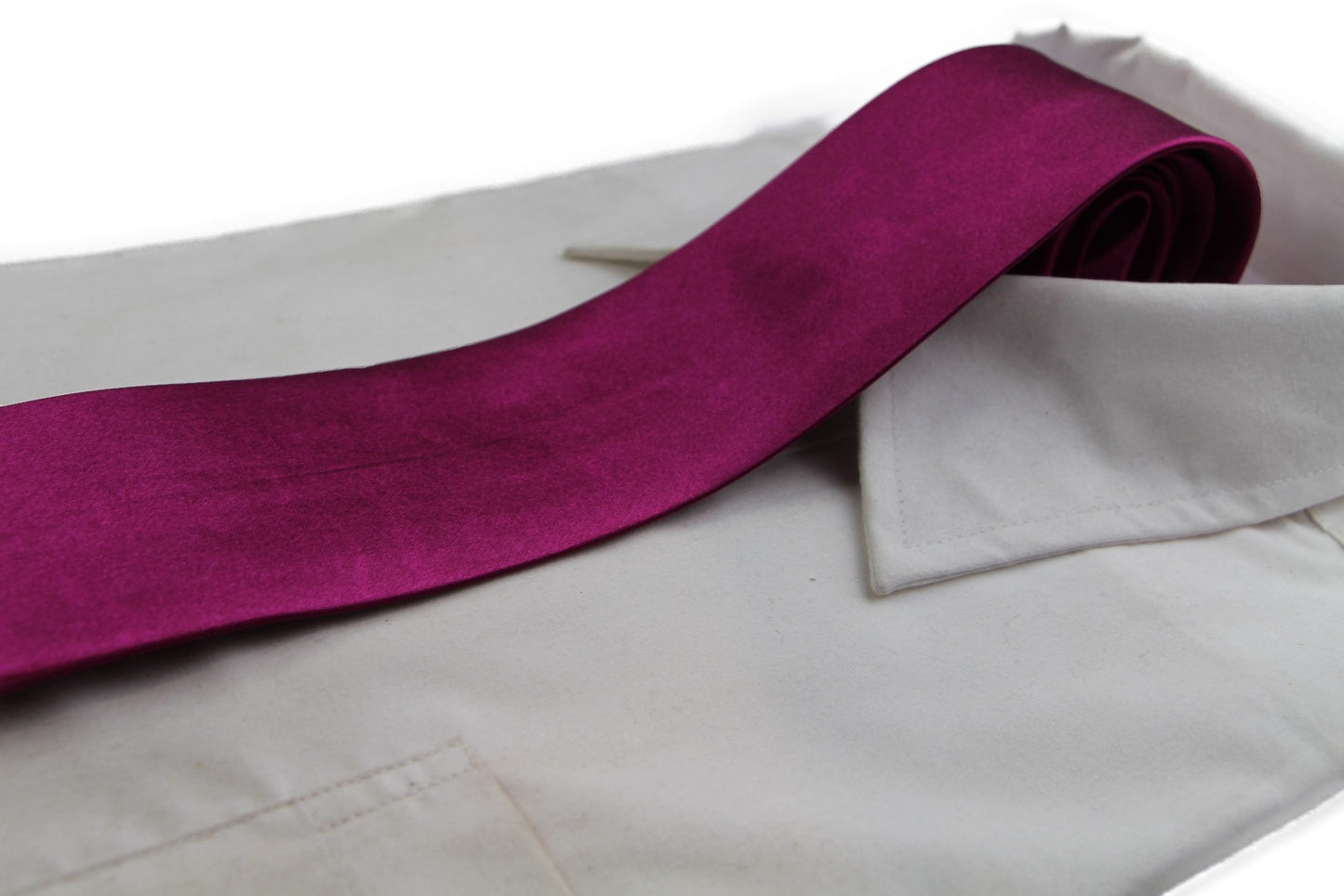 Mens Burgundy 8cm Plain Neck Tie