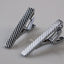 Mens Silver Diamond Tie Clip Clasp