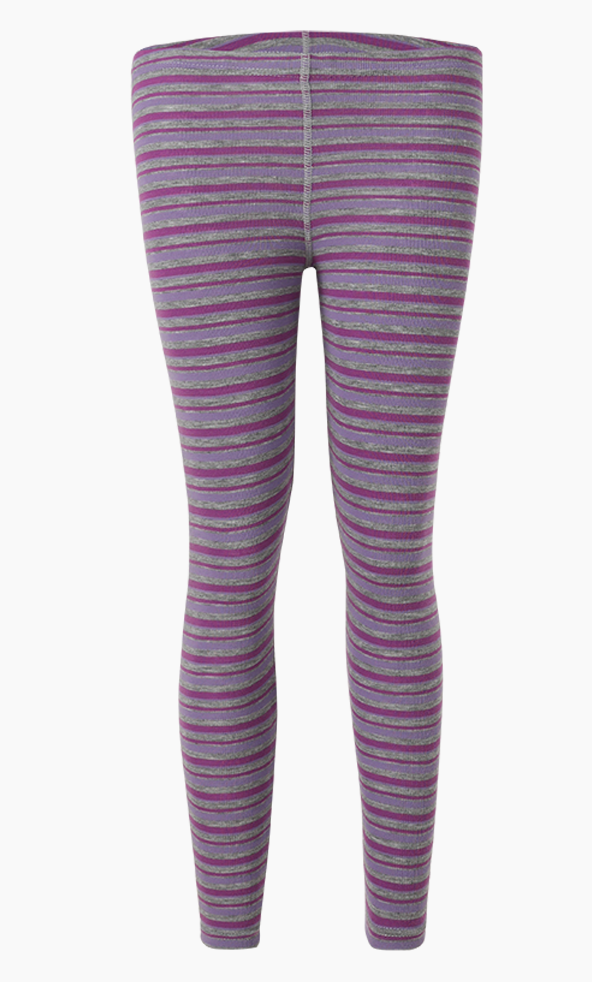 Snowgum Kids Thermabods Pink Stripe Thermal Leggings - 6