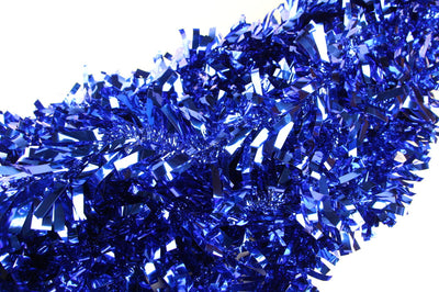 50 X Christmas Tinsel Thick Xmas Garland Tree Decorations - Royal Blue