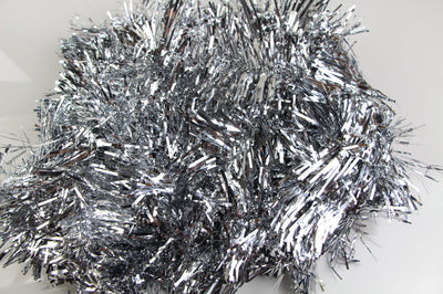 20 X Christmas Tinsel Thin Xmas Garland Tree Decorations - Silver