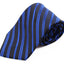 Mens Navy & Royal Blue Striped 8cm Patterned Neck Tie