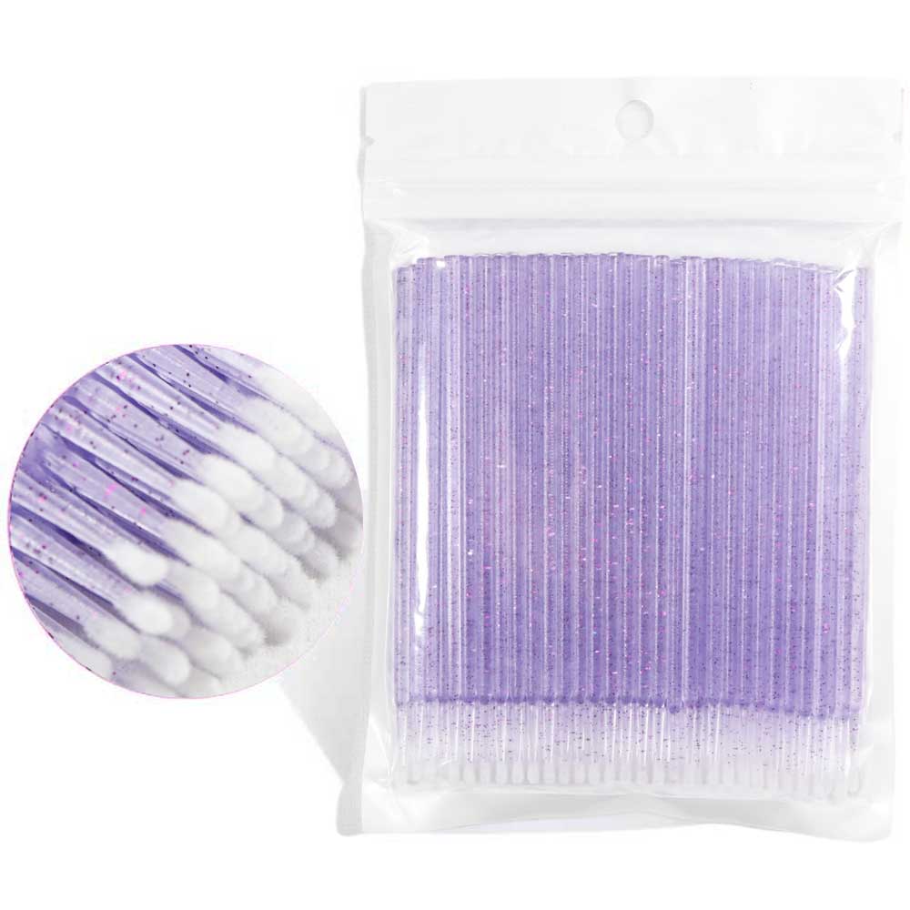 Miosh Disposable Micro Applicator Brush 100PCS - Purple