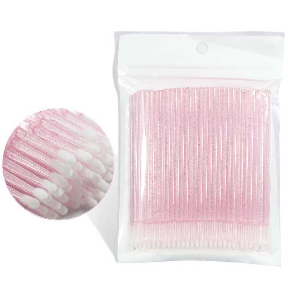 Disposable Micro Applicator Brush 100PCS - Pink