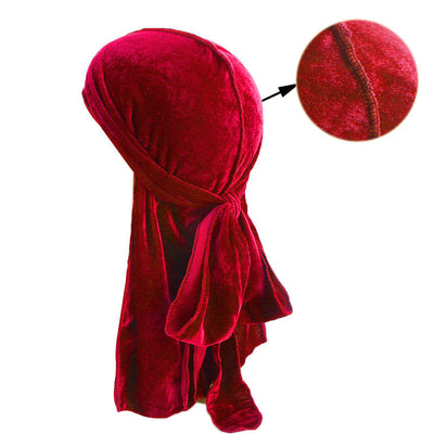 Red Velvet Durag Doo Head Wrap Bandana Soft Cap Unisex Mens Womens Wrap